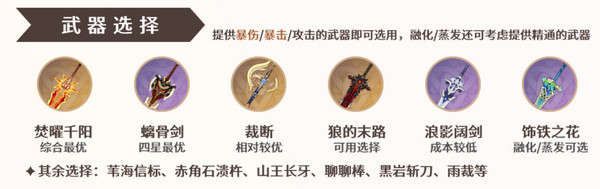 《原神》玛薇卡武器选择攻略玛薇卡武器怎么选2