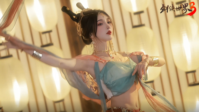 神女现江湖 《剑侠世界3》颜值达人演绎飞天神韵