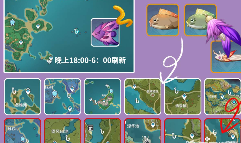 原神渔获精炼材料钓鱼点