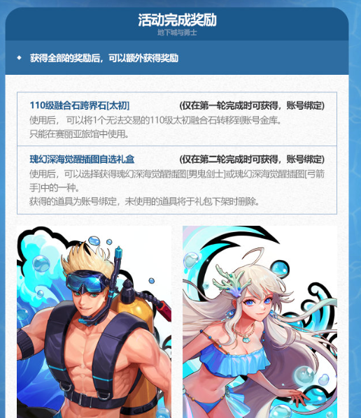 《DNF》2024年夏日套活动完成奖励一览