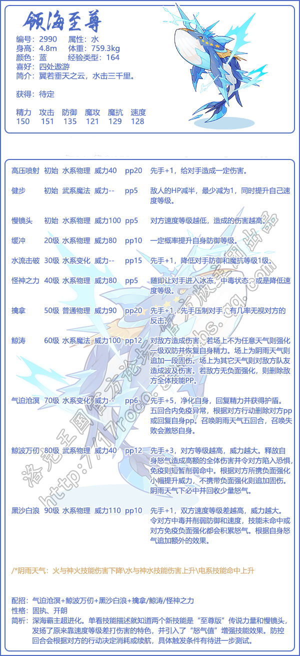 洛克王国领航至尊技能表_领航至尊技能是什么