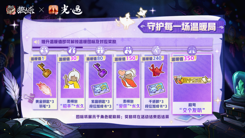 温暖组局,《狼人杀》联动《光·遇》特别活动温暖上线