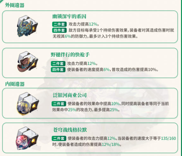 崩坏星穹铁道黑天鹅遗器怎么选择图二