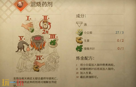 天国拯救2退烧药剂怎么做 退烧药剂制作及配方攻略