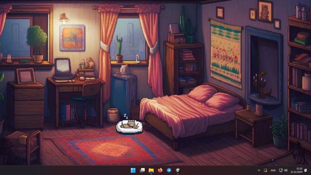 休闲挂机桌面宠物游戏《屏幕上的猫》登Steam2