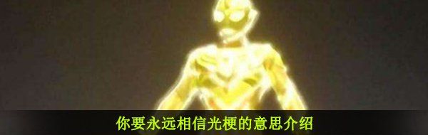 你要永远相信光梗的意思介绍