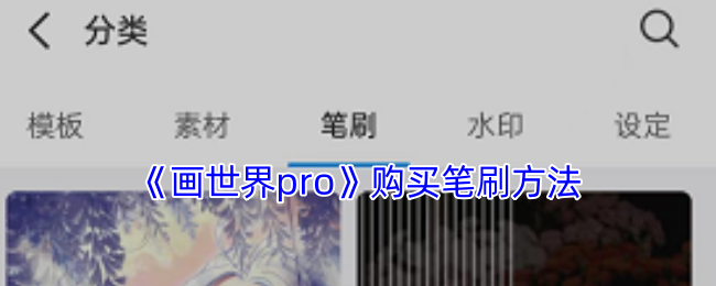 《画世界pro》购买笔刷方法