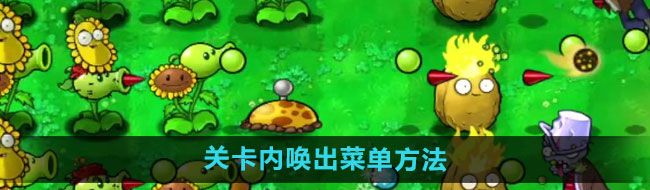《植物大战僵尸杂交版》2.1版本关卡内唤出菜单方法