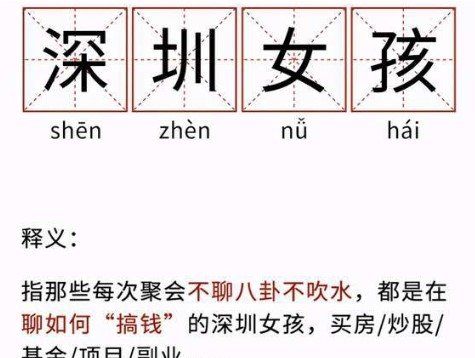 深圳女孩搞钱梗的含义及出处介绍