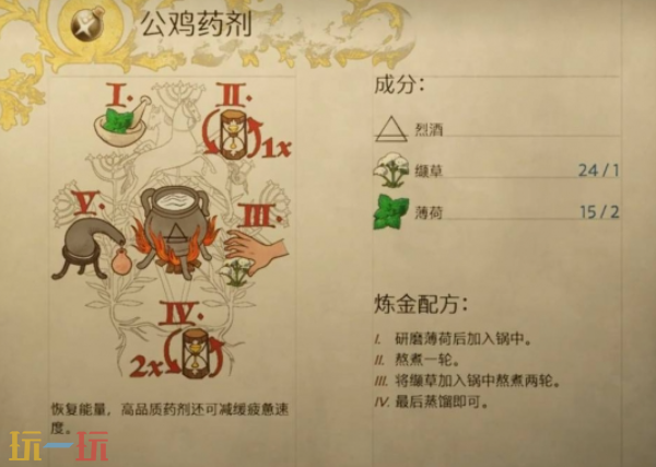 天国拯救2公鸡药剂怎么做 公鸡药剂制作攻略
