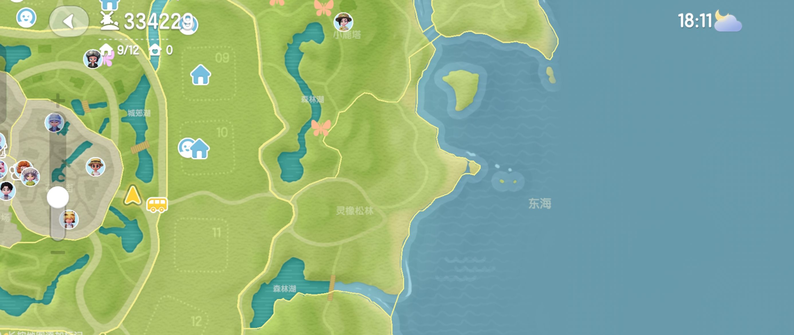 《心动小镇》1至8级鱼类分布位置