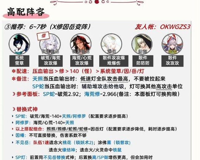 《阴阳师》渺念之旅通关式神阵容搭配推荐图三