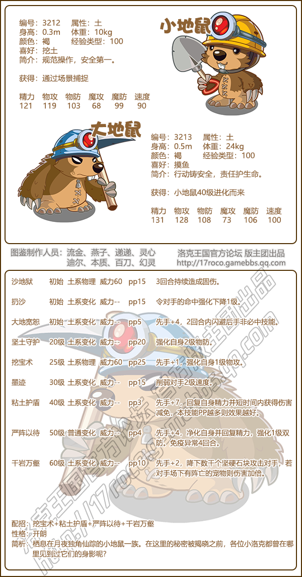 洛克王国大地鼠技能搭配_大地鼠技能怎么搭配