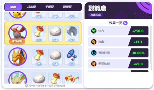 宝可梦大集结烈箭鹰持有物怎么选择