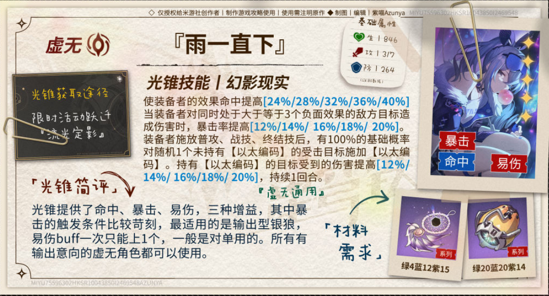 光锥搭配3
